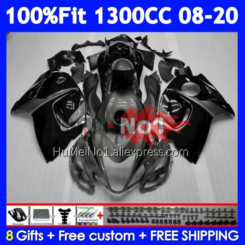 Fairing For SUZUKI GSXR 1300 Hayabusa GSXR-1300 127No.108 Grey black GSXR1300 2008 2009 2010 2011 2012 2013 14 15 16 17 18 19 20