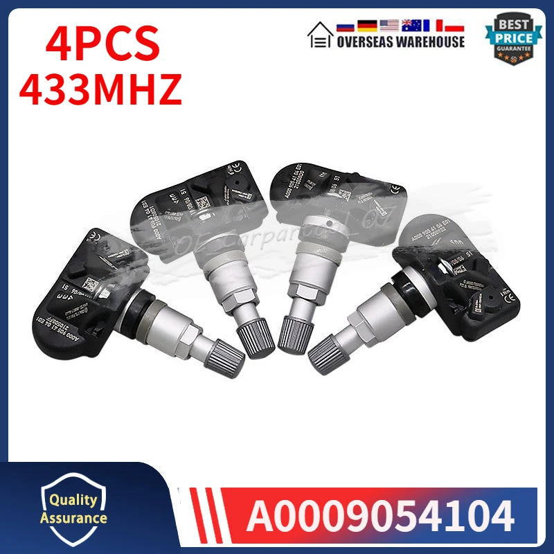 Sistema de supervisión de presión de neumáticos, Sensor TPMS, 4 piezas, para mercedes-benz A35, AMG, A220, GLB250, Clase A, W177, clase GLE, W167, A0009054104