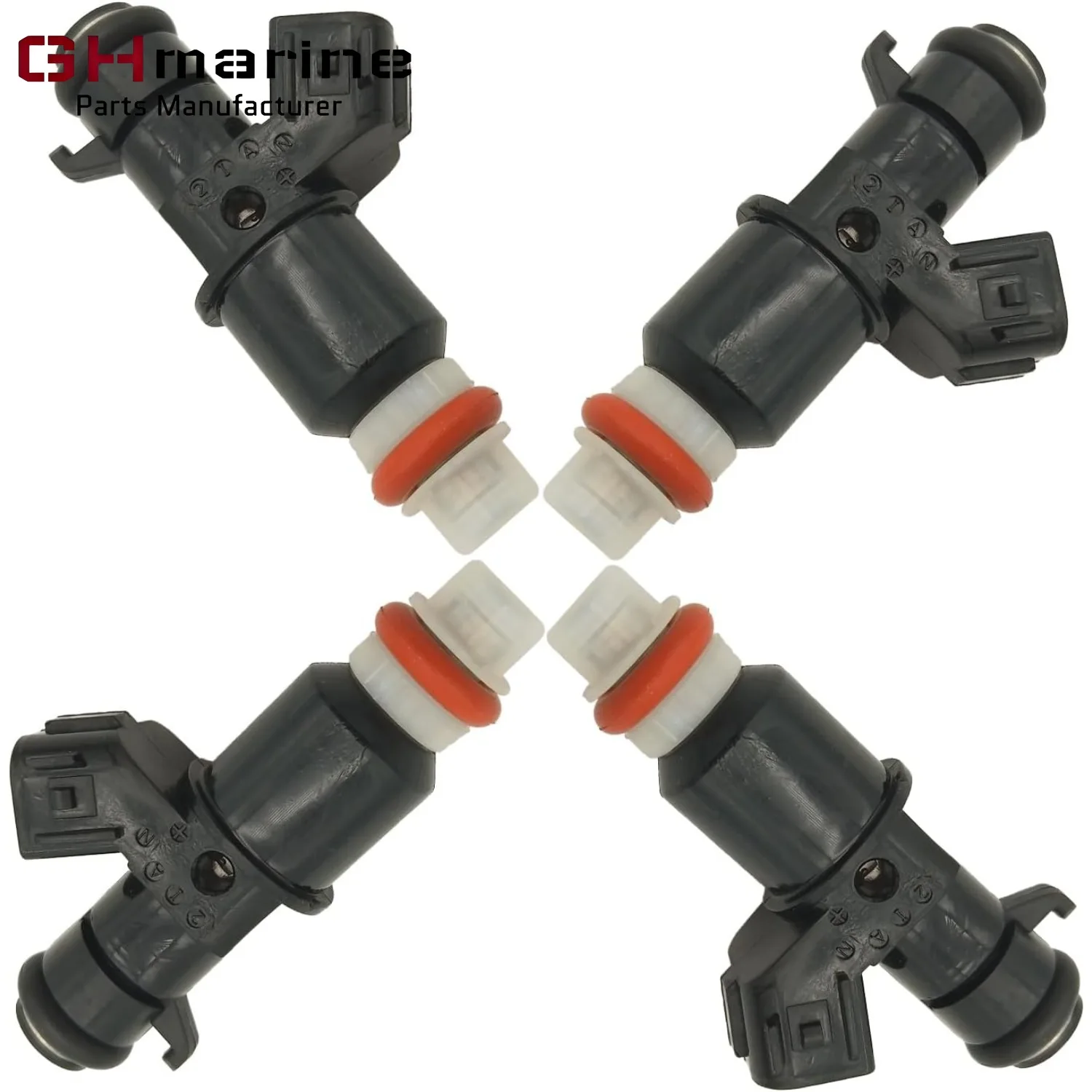 16450-ZY6-003 4pcs Fuel Injectors Nozzles 8 Holes with O-rings for Honda Outboard 135-250HP BF135 BF150 BF225 BF250 16450ZY6003