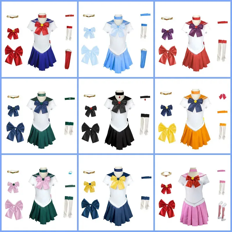 

Tsukino Usagi Mizuno Ami Hino Rei Kaiou Michiru Meiou Setsuna Aino Minako Kino Makoto Tenoh Haruka Cospaly Costume Girls Women