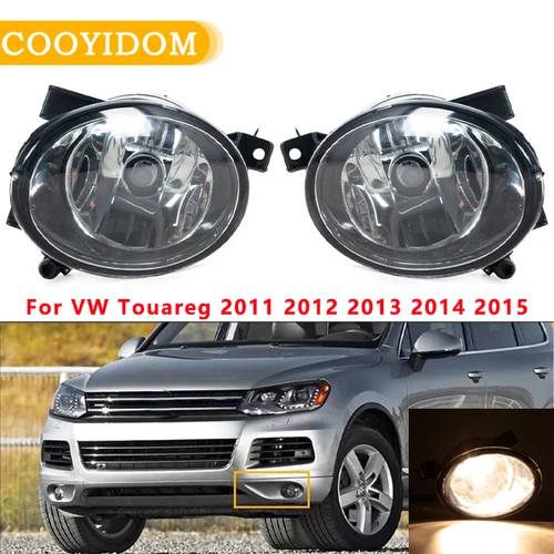 Luz antiniebla para coche VW Touareg, lámpara antiniebla para parachoques delantero, 2011, 2012, 2013, 2014, conjunto de lámpara antiniebla halógena 7P60941699