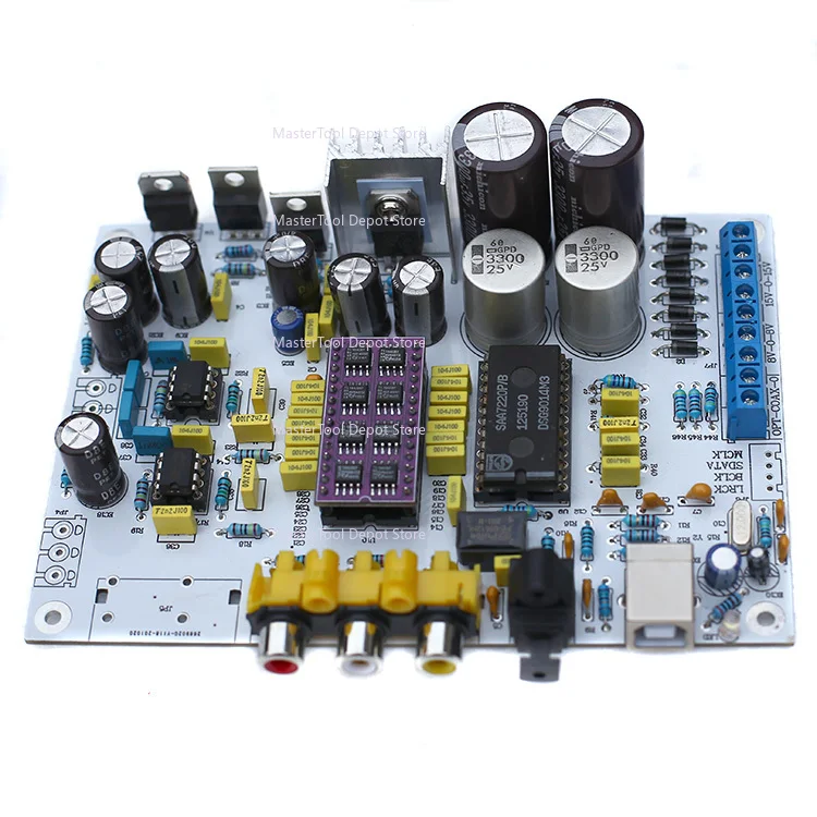 Latest  CS8416+SAA7220+TDA1541 DAC Decoder Board Coaxial Fibre Optic USB Input Without IC And SAA7220P