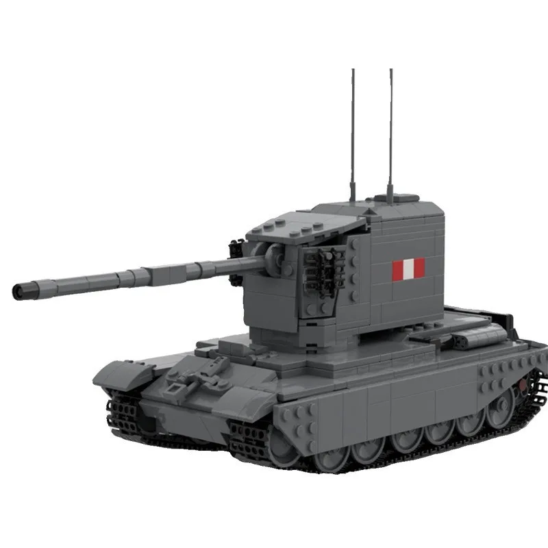 FV4005 II Tank Heavy Armored Fighting Vehicle Model Building Blocks Education Toys Creative DIY Gift Compatible with LEGOs