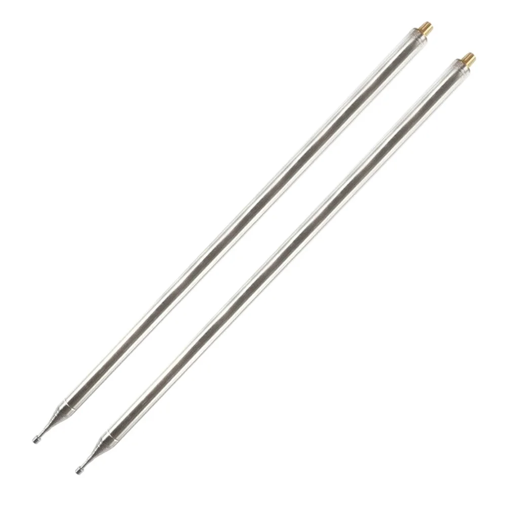 2Pcs 5.6M 201 Stainless Steel Whip Antenna Pull Rod For HF Radio Positive Whip Antenna Telescopic Antenna DIY Shortwave Antenna