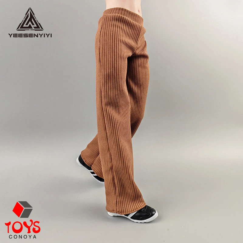 DG048 1/6 스케일 대담한 줄무늬 넓은 다리 바지 운동복 꽉 탑 의류 모델 맞는 12 "여성 군인 액션 피규어 바디 인형