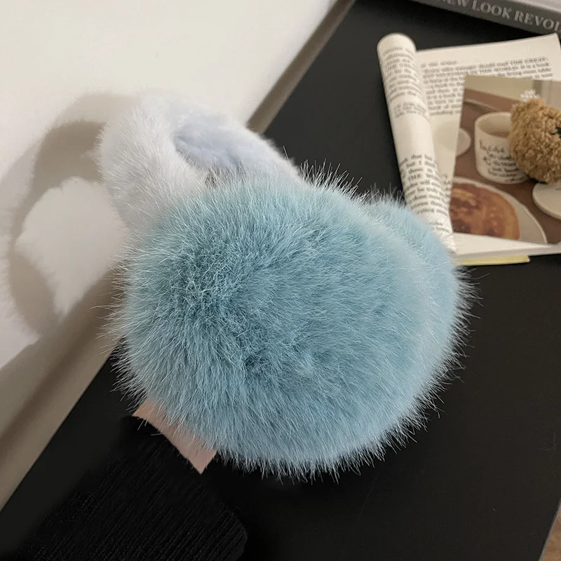 

Однотонные мягкие плюшевые наушники-грелки для ушей, зимние теплые модные складные наушники-накладки для защиты от холода на улице для мужчин и женщин