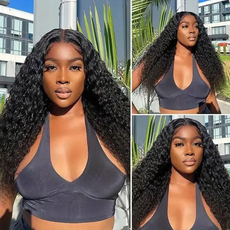 موجة عميقة خصلات الشعر المستعار الإنسان 5 × 5 غلويليس الدانتيل الشفاف الباروكات الأمامية وضع وانطلق 200 الكثافة الدانتيل الجبهة خصلات الشعر المستعار الإنسان