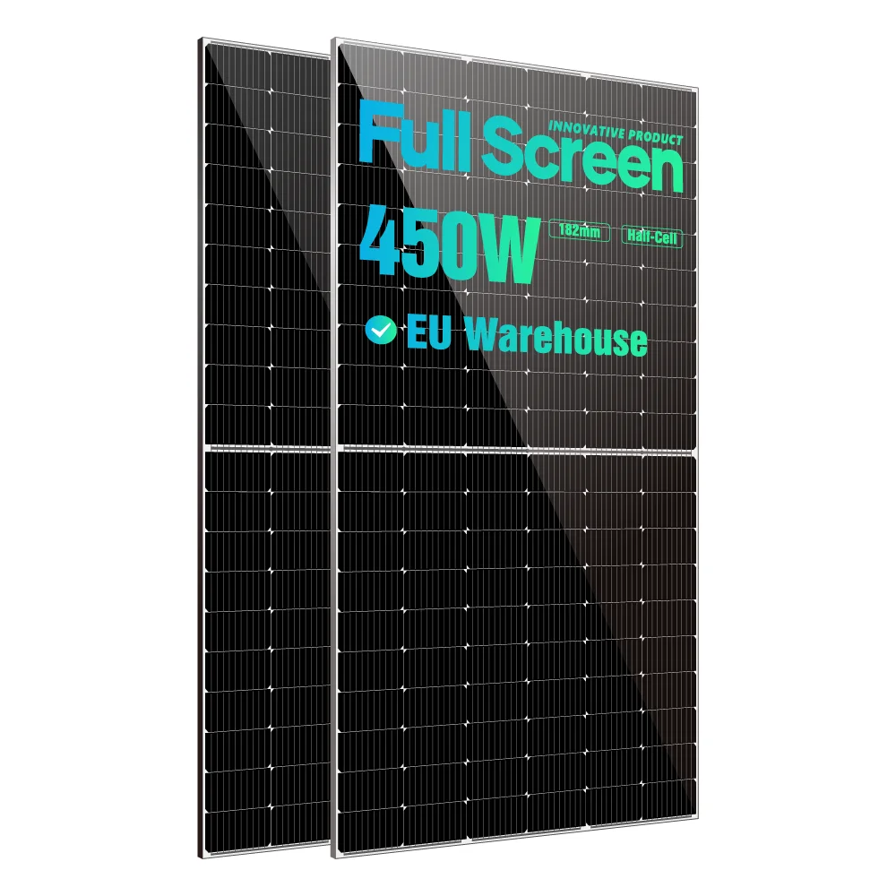 Cheap 450w 440w solar photovoltaic panels mono 12v full screen eu stock  panel 415w