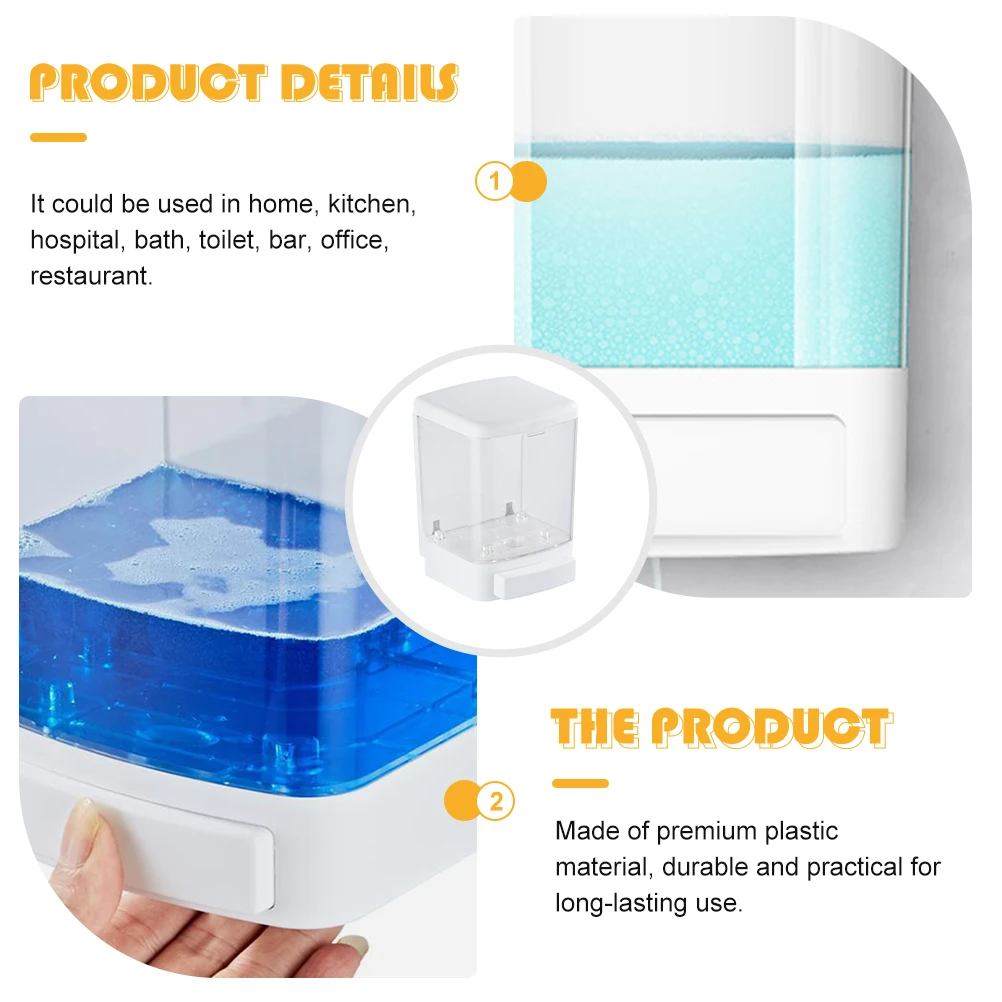 

Wall-mounted Manual Plastic Hand Shampoo Body Wash for Home Kitchen Office Non-metal Portable Lotion Foams