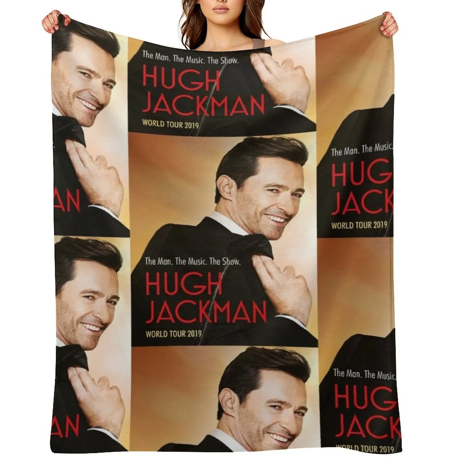 

hugh world jackman tour 2019 2020 satudelapan Unisex T-Shirt Front Throw Blanket Luxury Throw Softest Hair Sofa Blankets