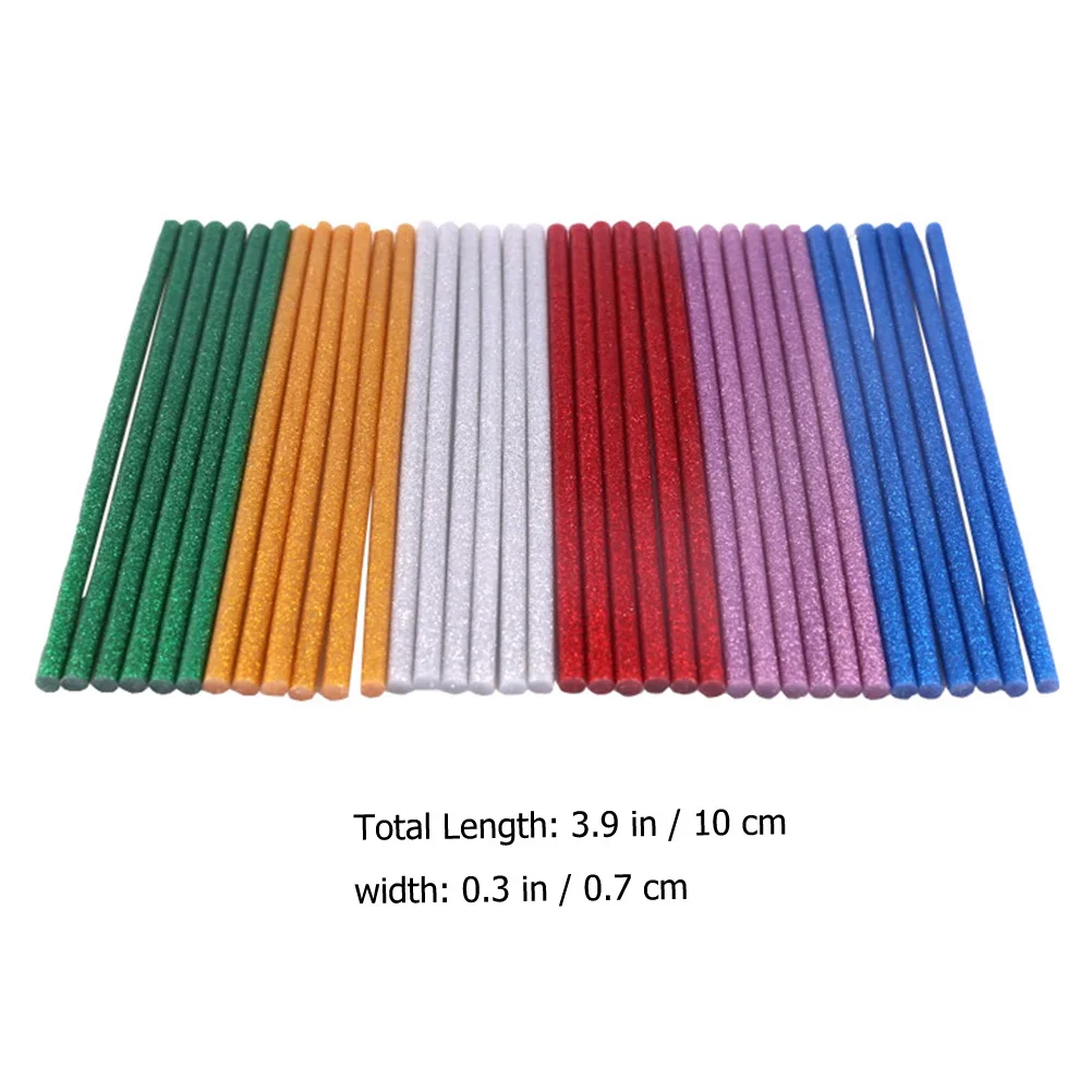 60 قطعة فلاش بريق الساخن الغراء العصي الملونة الحرفية لاصق Diy بها بنفسك زينة عيد الميلاد إصلاح صغيرة الساخن تذوب العصي ختم أداة #3