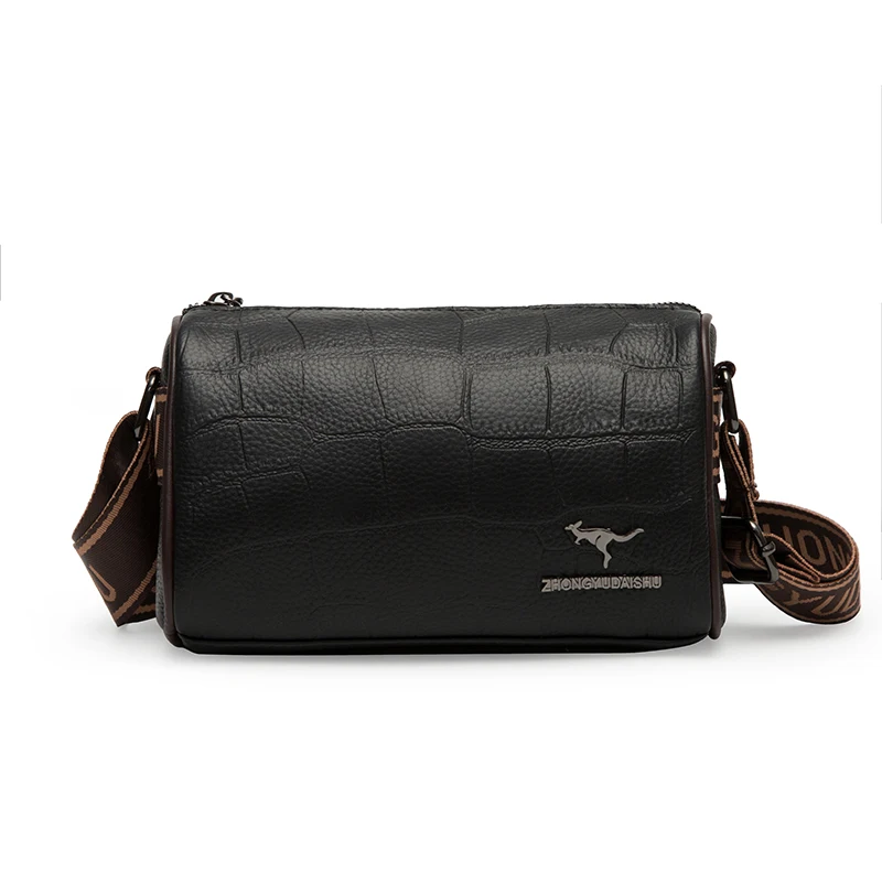 Bolsa crossbody de couro de vaca para mulheres, xadrez de moda, bolsa larga, luxo, couro genuíno, sacos mensageiro de ombro feminino, 100% couro, 2023