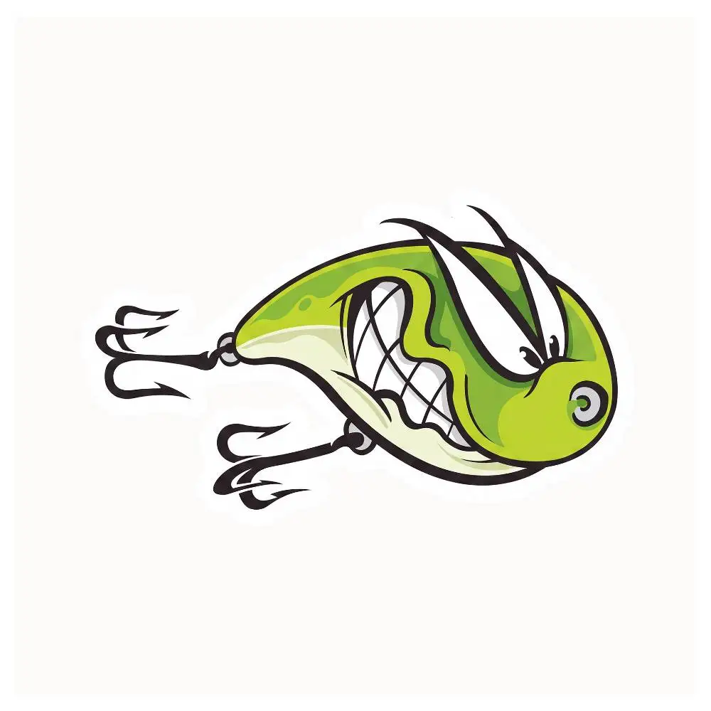 Fishing Lure Waterproof Stickers For Decorating Car Windows Motorcycles And Computers.