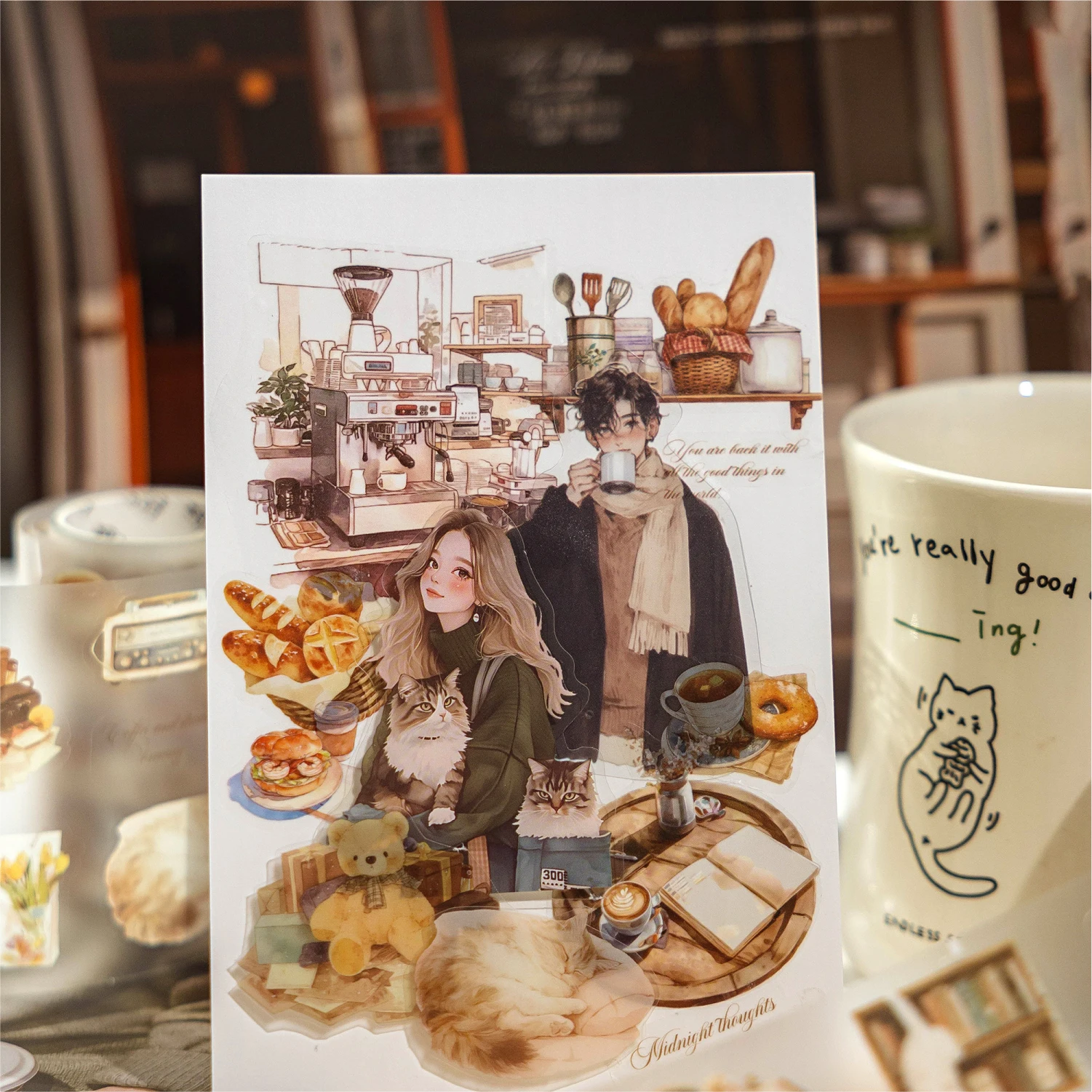 8 paquetes/lote de cinta PET decorativa retro bonita serie Quiet Life