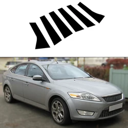 6Pcs Car Accessories For Ford Mondeo MK4 2008-2013 Glossy Black Door Window Pillar Posts Cover Trim Kits Replacement