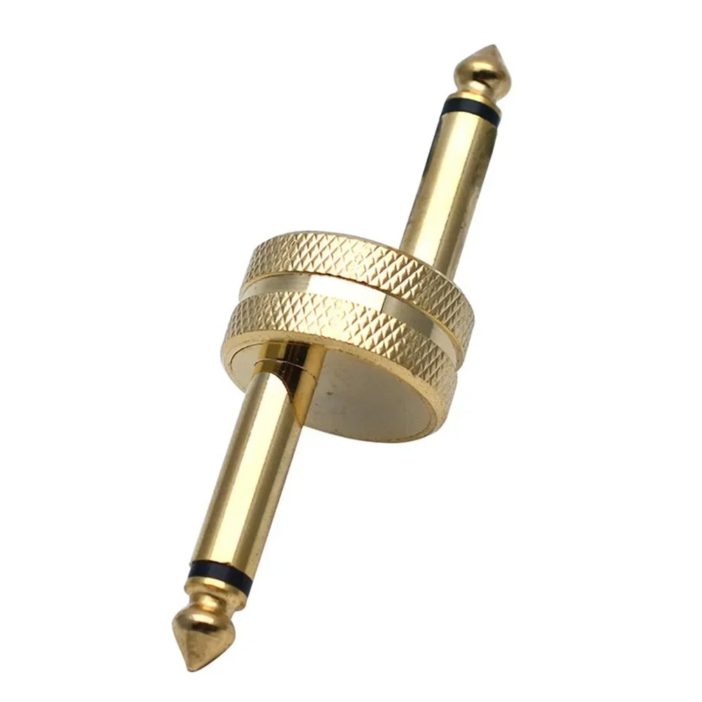 1/4 Inch Z Type Couplers Metal 1pc Chrome/Gold Space Saving Z Type Pedal Connector 1/4 Inch Coupler for Guitar Effects