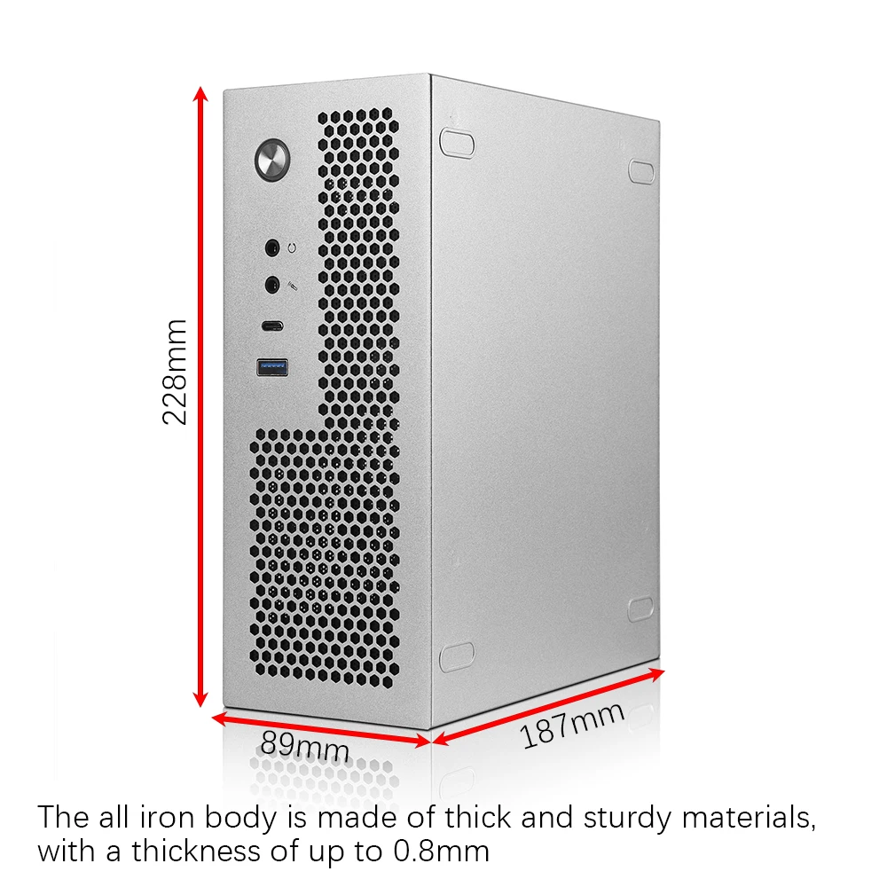 Compact Mini-ITX Case for Small 1U PSU, Support 2.5/3.5