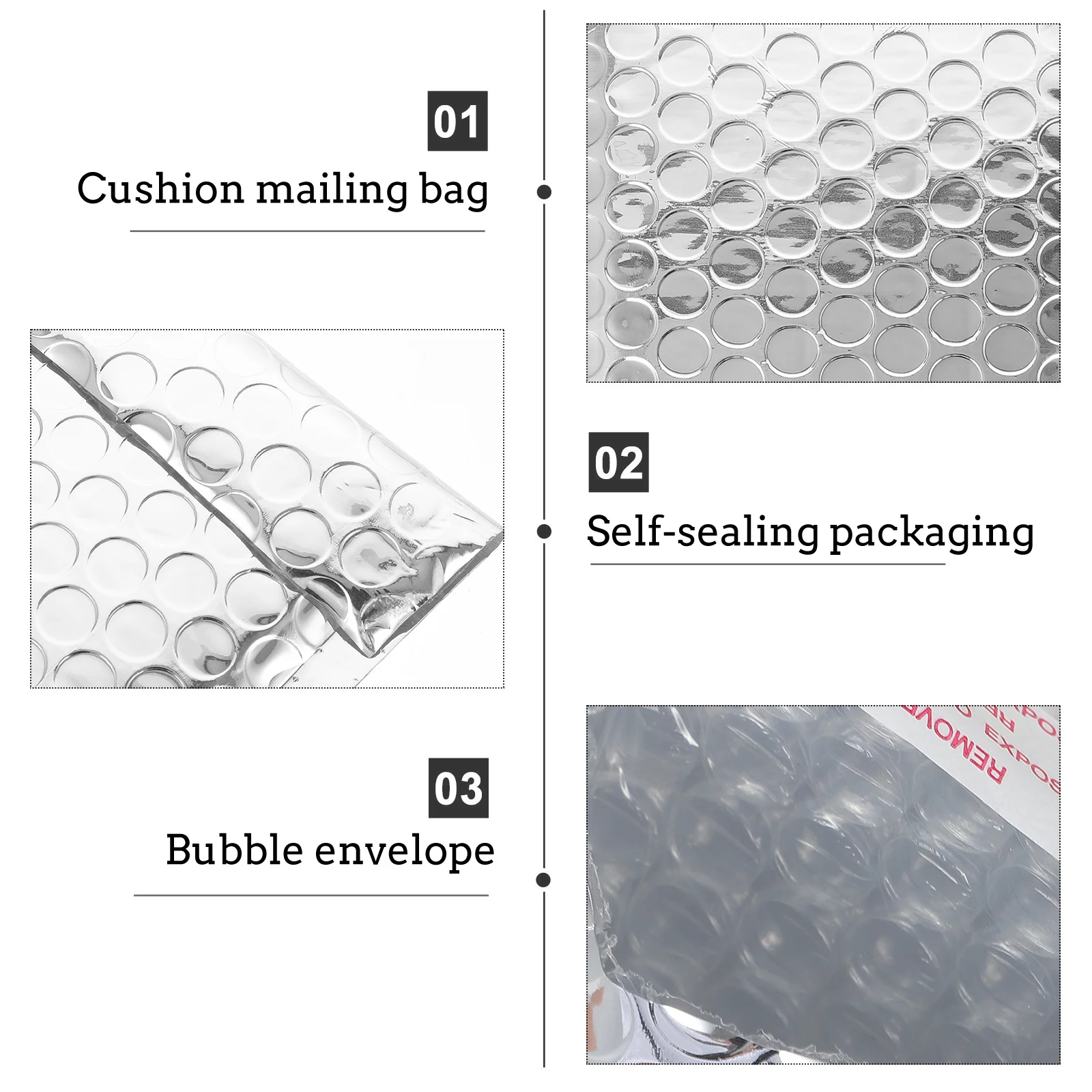 50Pcs Bubble Package Bags Shockproof Waterproof Self Adhesive Mailing Envelope for Shipping Storage Bubble Mailers
