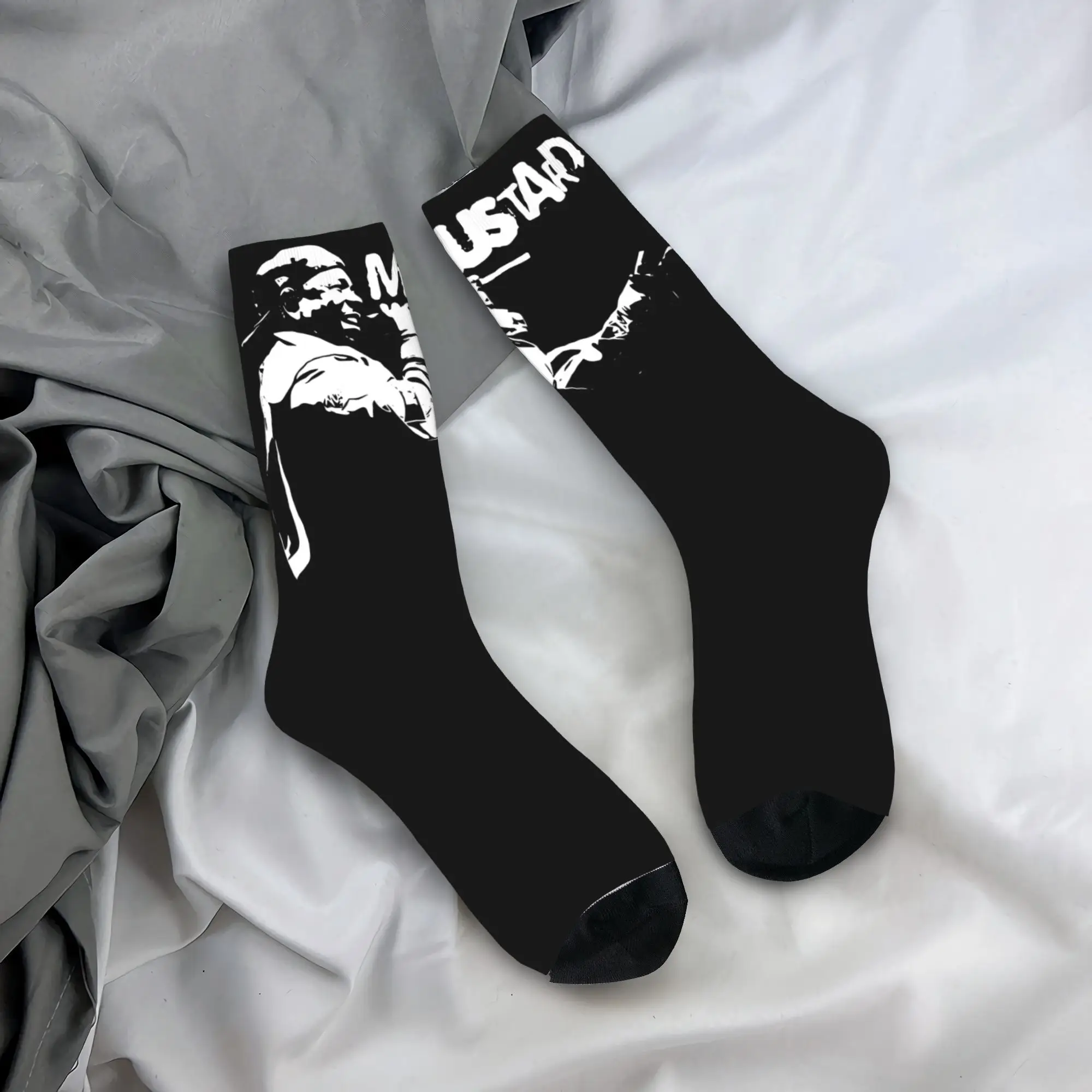 

Kendrick Lamar Mustard Stockings Music Pattern Kawaii Socks Autumn Non Slip Socks Men's Outdoor Sports Breathable Socks