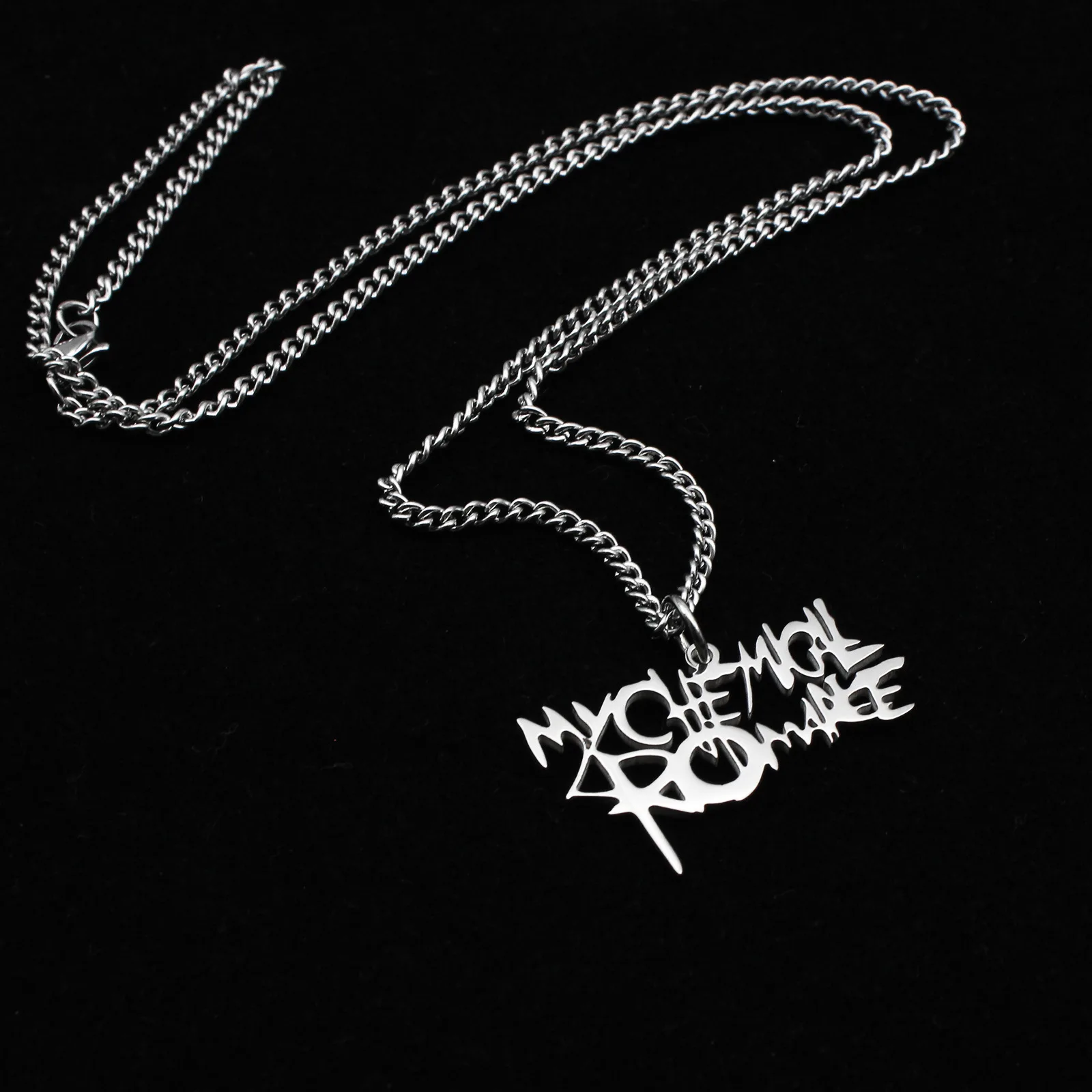 Rock Band My Chemical Romance Necklaces Cosplay MCR Stainless Steel Pendant Necklace Fashion Geometric Jewelry Gifts