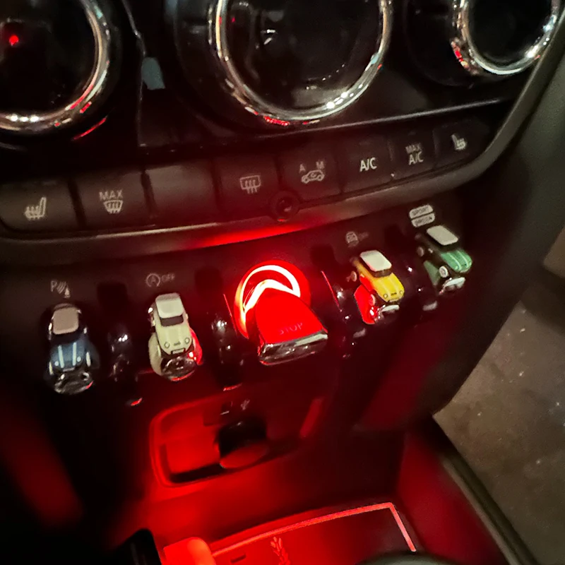 Silicone Car Model Button Cover Ornaments Start Stop Button Stickers For Mini Cooper F56 F54 F55 F57 F60 Countryman Accessories