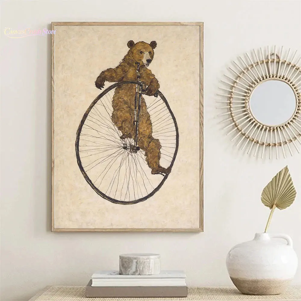 Vintage Circus Gallery Posters and Prints Canvas Painting Wall Cute Animals Party Set Picture Wall Art Teen Room Home 2026