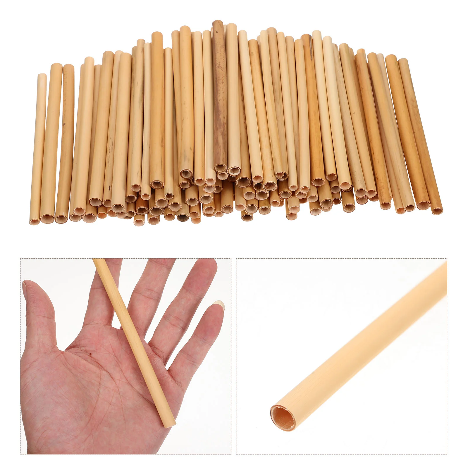 

100 Pcs Honey Dispenser Mason Bee Tube Refill Natural Reed Nesting Tubes Pot DIY Hotel Bulk Replacement for Beehives