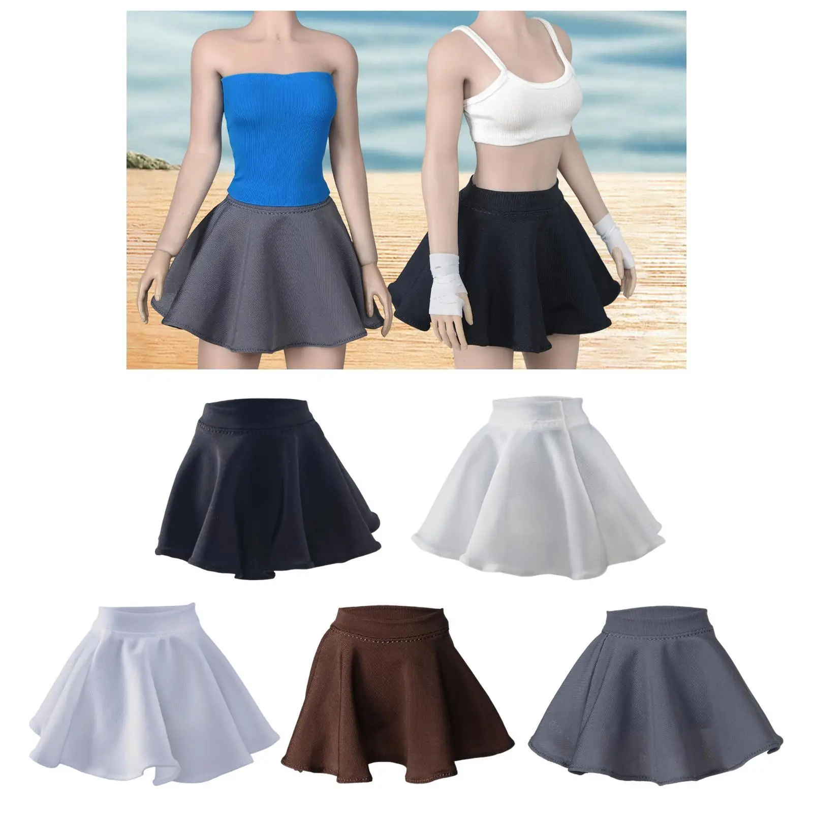 

Одежда для фигурок в масштабе 1/6, юбка, модный реквизит для фотосессий, аксессуары для кукольных костюмов, наряды для 12-дюймовых женских кукол.