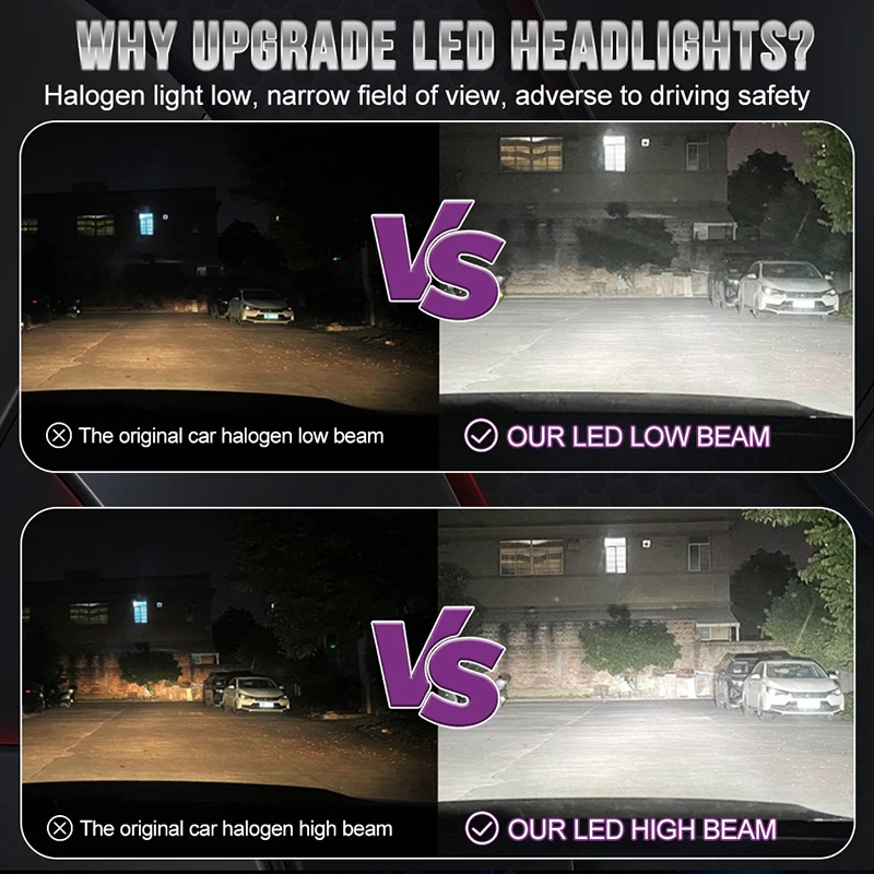 H4 Led لمبات H7 H11 CANbus K5C K6C H1 H3 H9 H8 9005 9006 HB3 HB4 9012 HIR2 Led المصباح 1000 واط توربو أضواء السيارات الضباب مصباح 6000 كيلو #3