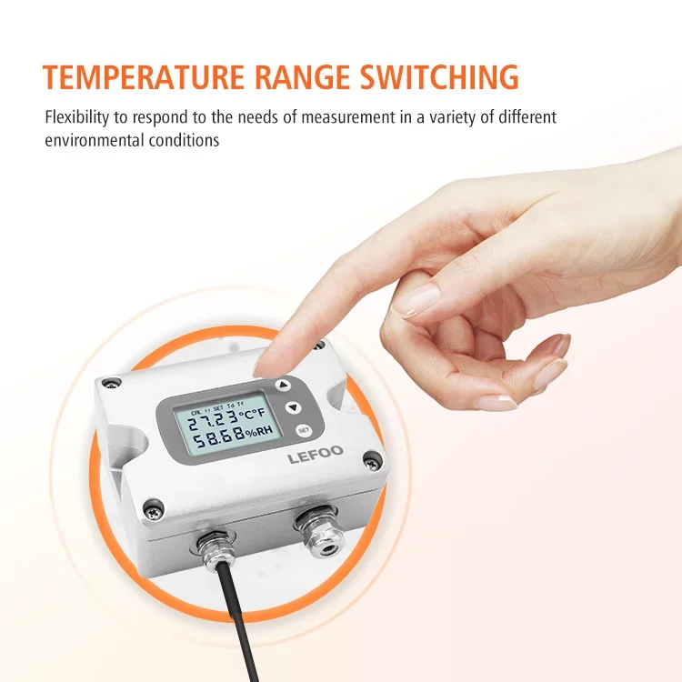 LEFOO New arrival rs485/modbus 4-20ma output High temperature and humidity transmitter sensor