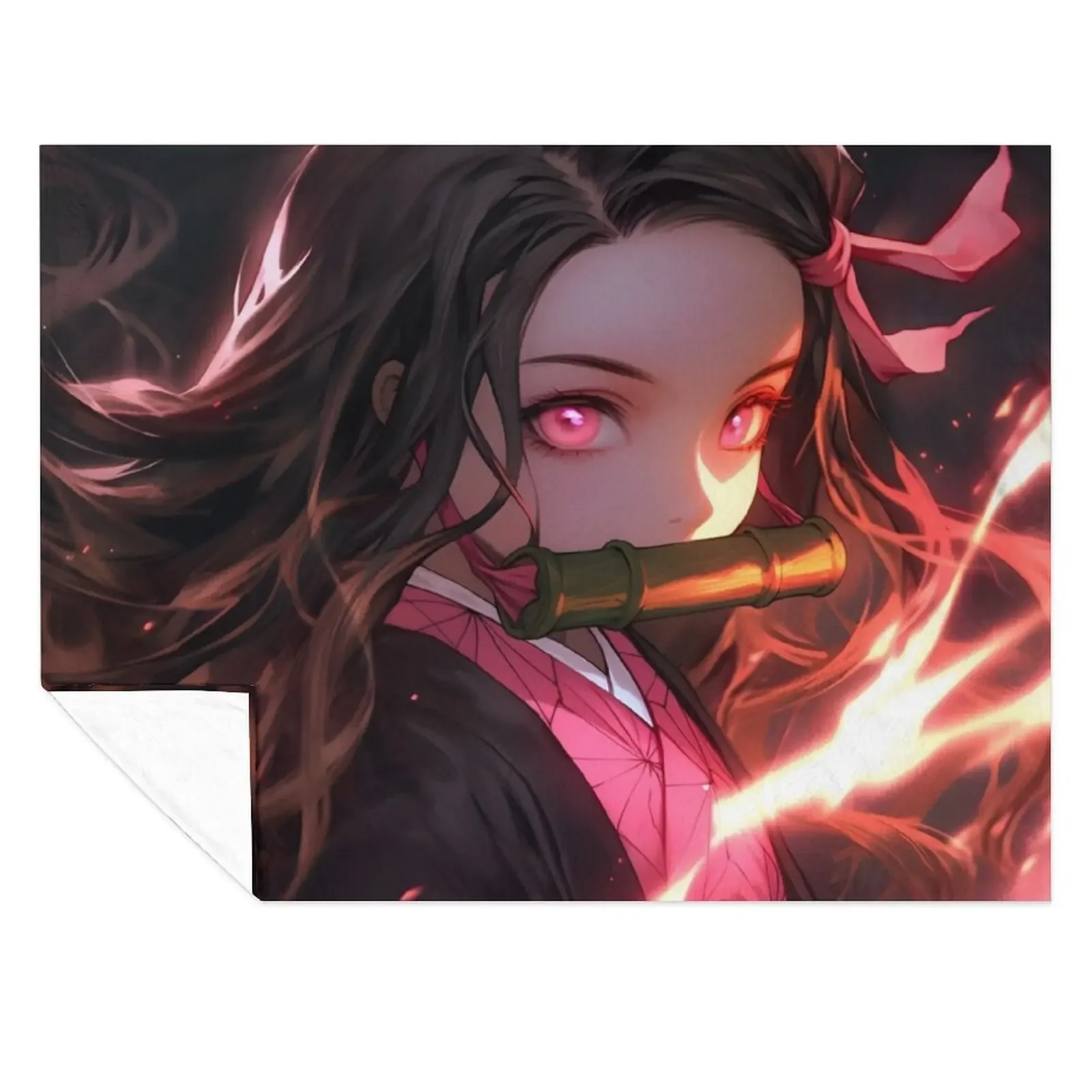 

Nezuko DS Cute Anime Girl Throw Blanket Thin Soft Beds Luxury St valentine gift ideas Blankets