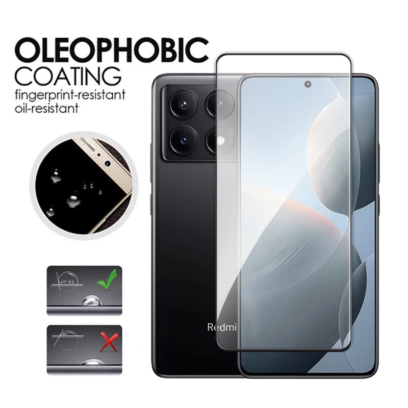 4in1 For POCO X6 Pro 5G Glass For POCO X3 X4 GT X5 X6 Pro Tempered Glass 2.5D Full Cover Screen Protector For POCO X6 Pro Film