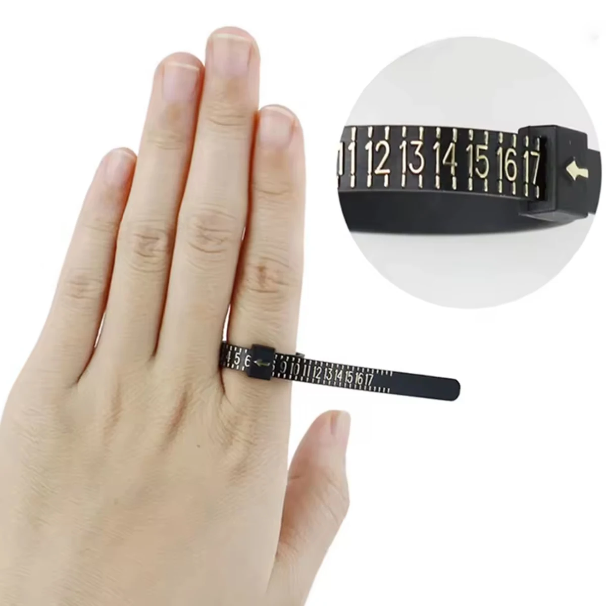 

Ring Sizer Finger Circumference Size Measurement Belt Measuring Reusable Finger Size Gauge Jewelry Sizing Tool