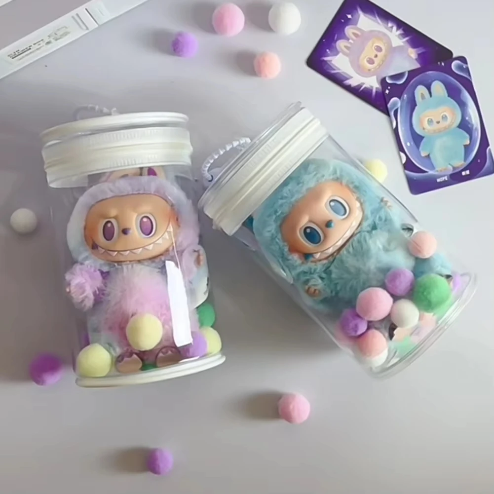 Funda protectora para muñeca, funda transparente para exhibición de muñeca, cubierta antipolvo, bolsa con cremallera, organizador, accesorios para muñecas con bolas de colores aleatorios