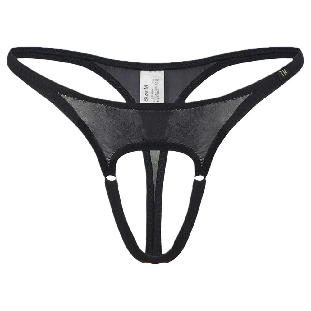 Men Sensual Low Rise Thongs Front Open Pouch Underwear High Elastic Soft Stretch For Intimate Use 95%Polyester+5%Spandex