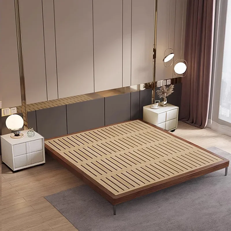 Medieval solid wood without bedside 1.5 meters mortise and tenon structure household