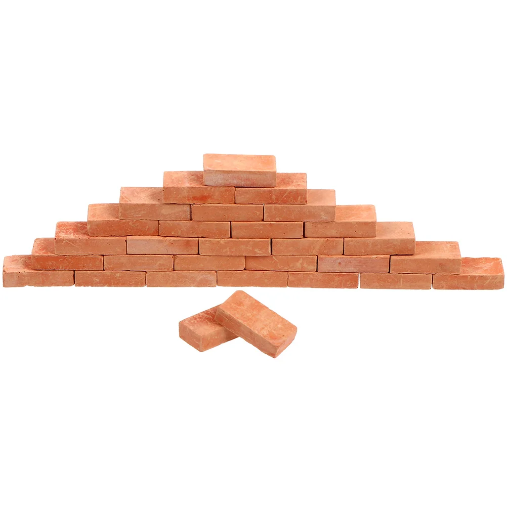 

50 Pcs Simulated Brick Miniature Bricks Lifelike Small Realistic Fake Crafts House DIY Sand Table Models Child