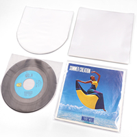50PCS 7 inch Vinyl Record Set Protecter Record Plastic Bags Anti-Static Record Sleeves Outer+Inner Plastic Clear Cover Container