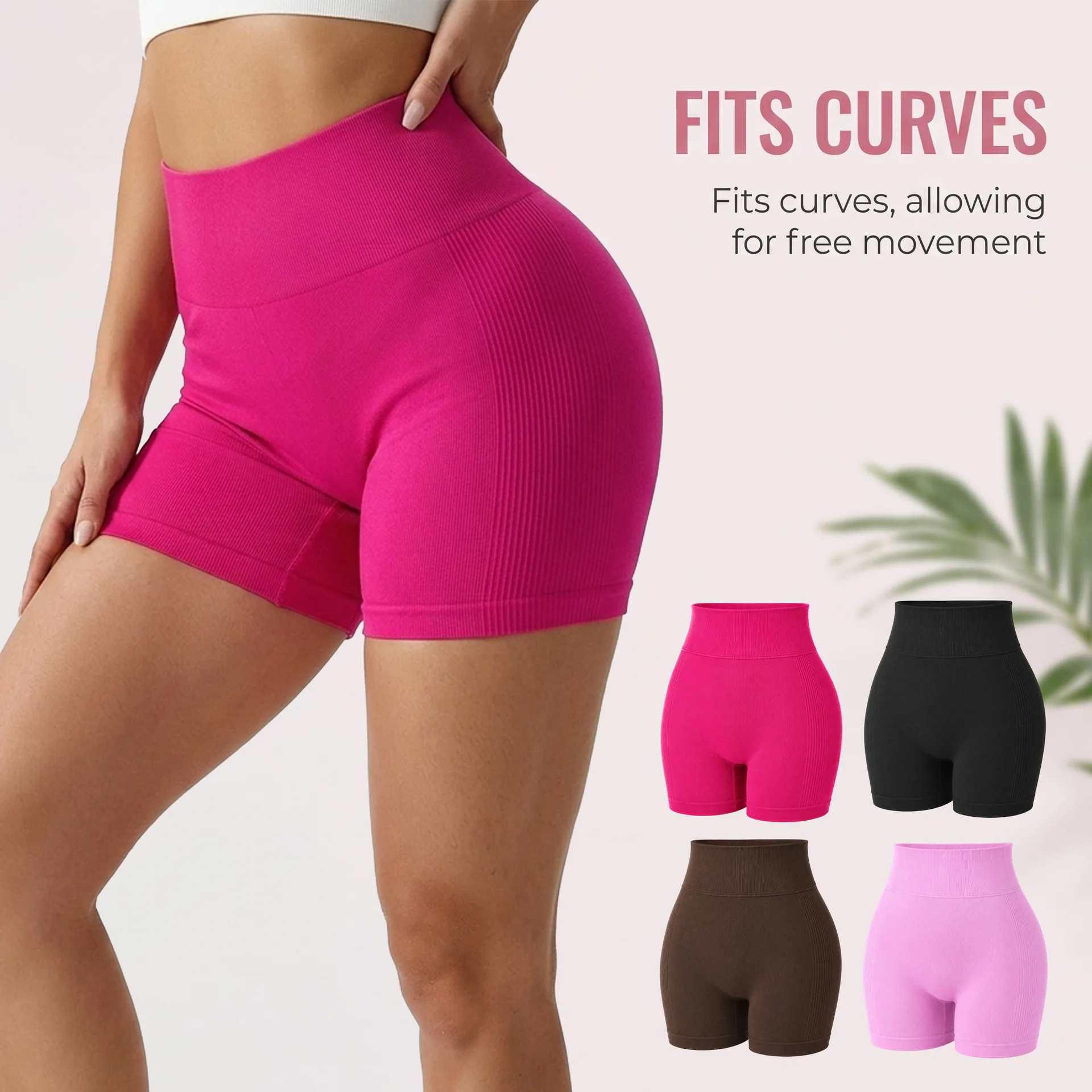 Women's High Waist Yoga Cycling Shorts, Quick-Dry Mid-High Intensity Workout Gym Sports Shorts