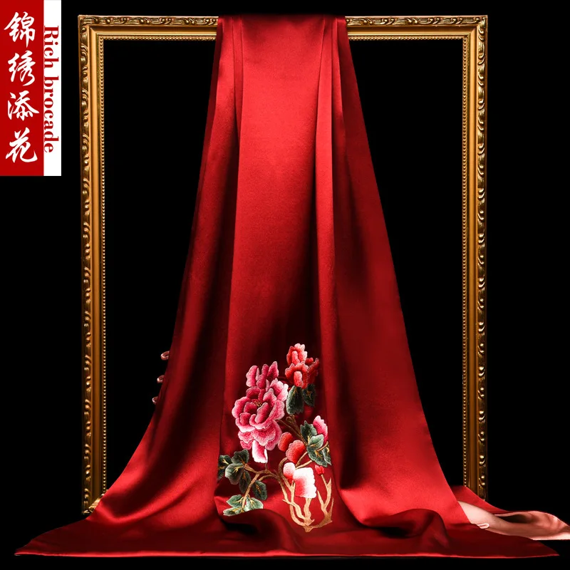 Handmade Embroidery Cheongsam Shawl Wedding Mother Female Spring Scarf Gift Mother-in-Law Outer Match