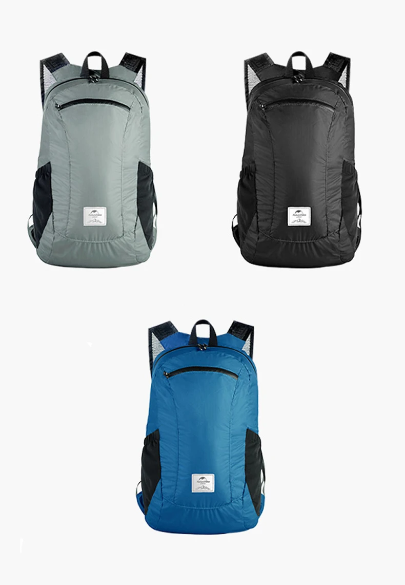Naturehike 18L Camping Rucksack Tragbare Ultraleicht Wasserdichte Nylon Taschen Mann Outdoor Faltbare Sport Reise Wandern Rucksack – Detail 12