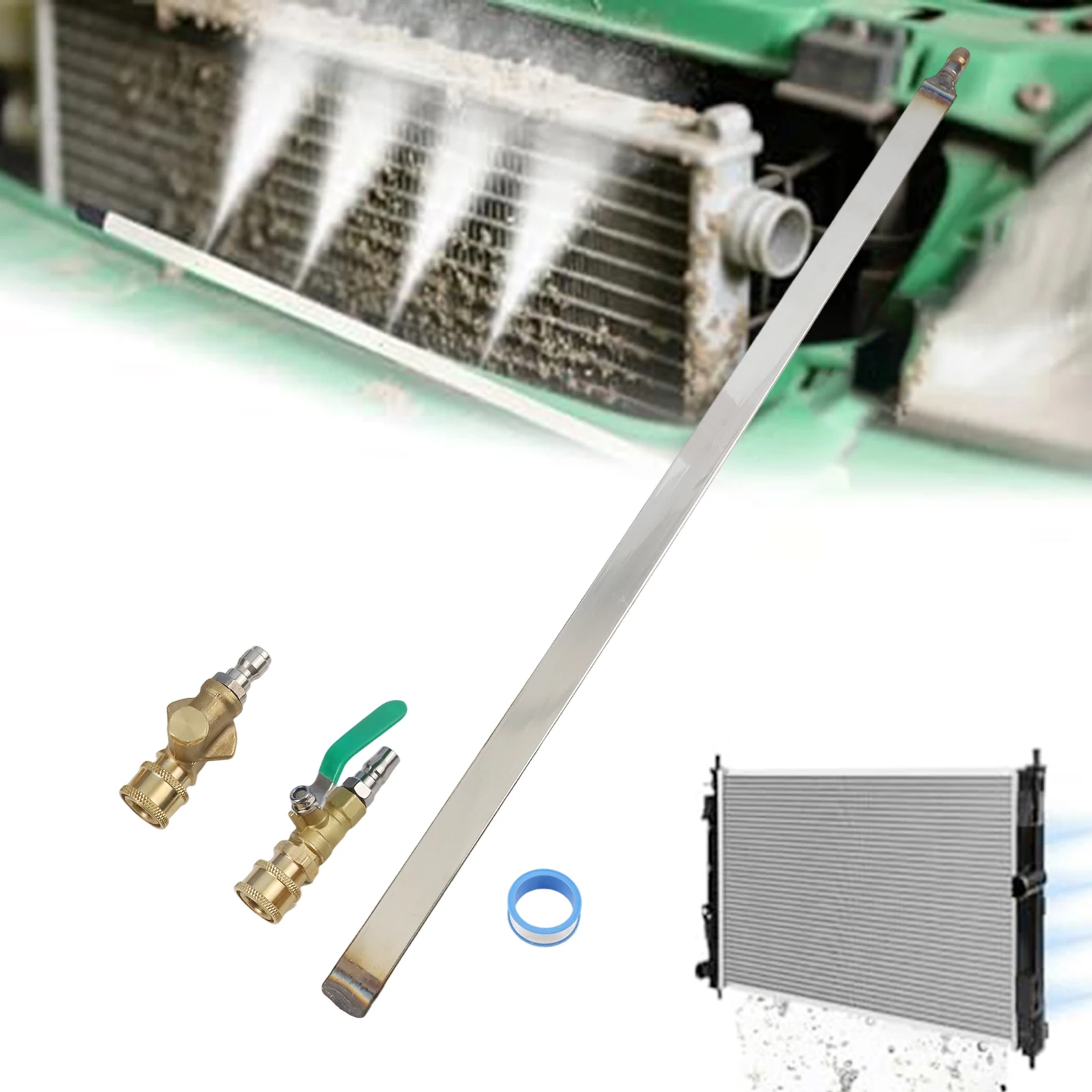 

24-дюймовая насадка для чистки с быстрым соединением, как на фото, для мойки высокого давления 4500 PSI, с поворотным соединением на 180°, эффективное крепление