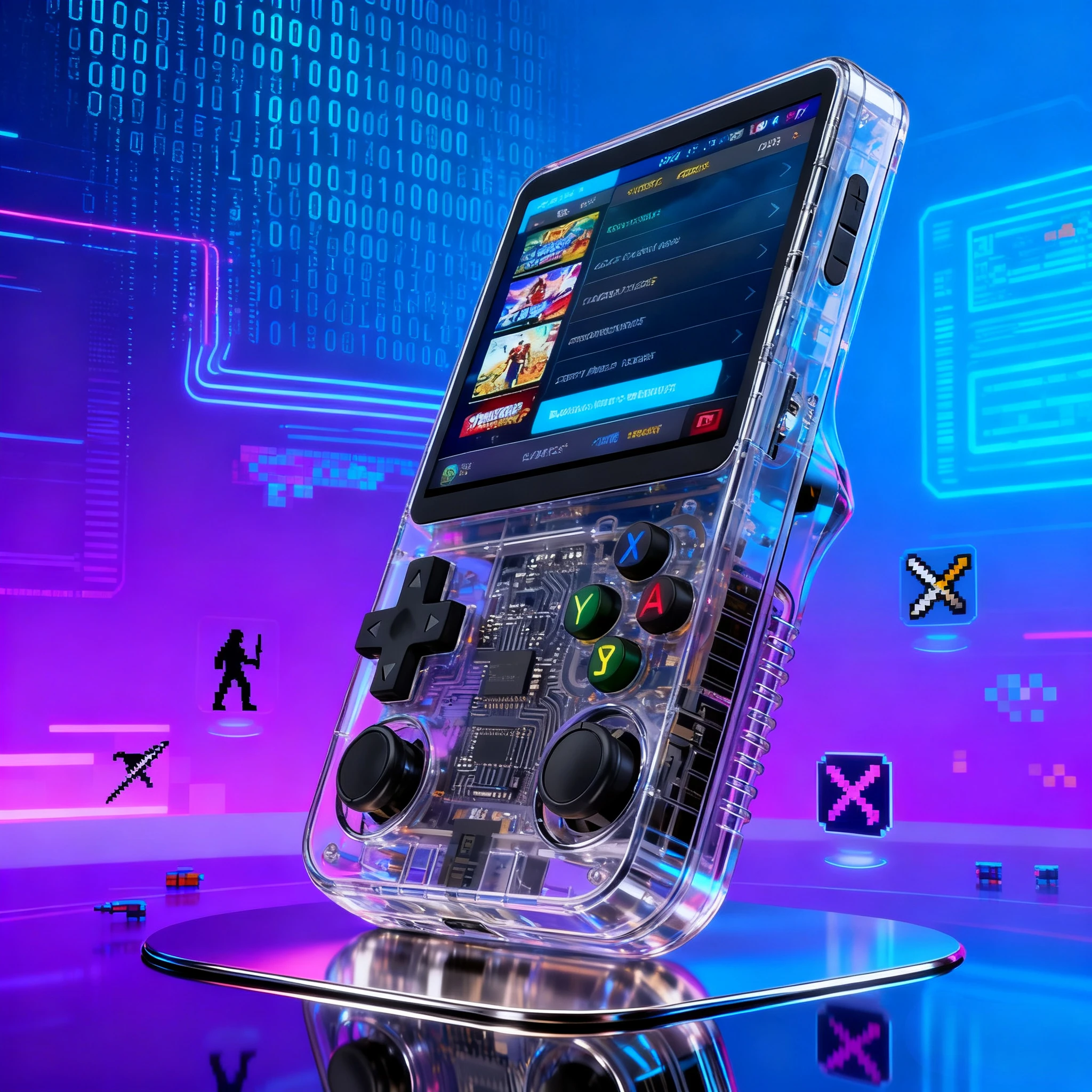 新型r36sレトロ携帯型ビデオゲーム機システム、35インチipsスクリーン、ポータブルポケットビデオプレーヤー、128gb、20000-ゲーム、ボーイズギフト