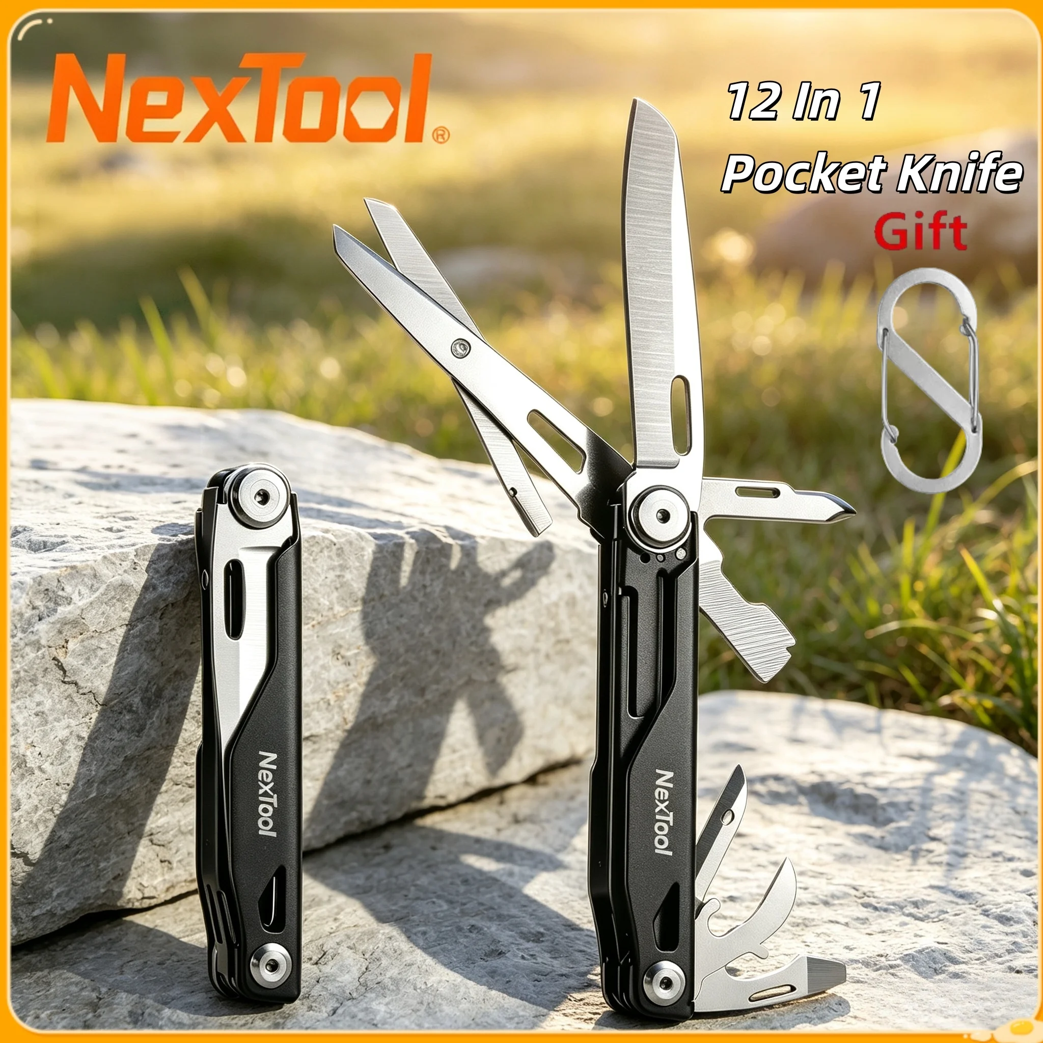 NexTool Knight Multi-tool 12 In 1 Pocket Knife Multi-Functional Knife Outdoor Folding Tool Mini Portable Scissors