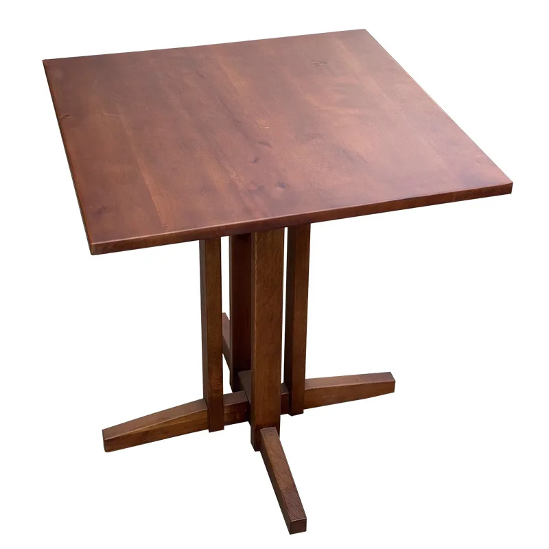 

Retro solid wood square table coffee tab le round balcony table and ch airs side few bed and breakfast ta ble