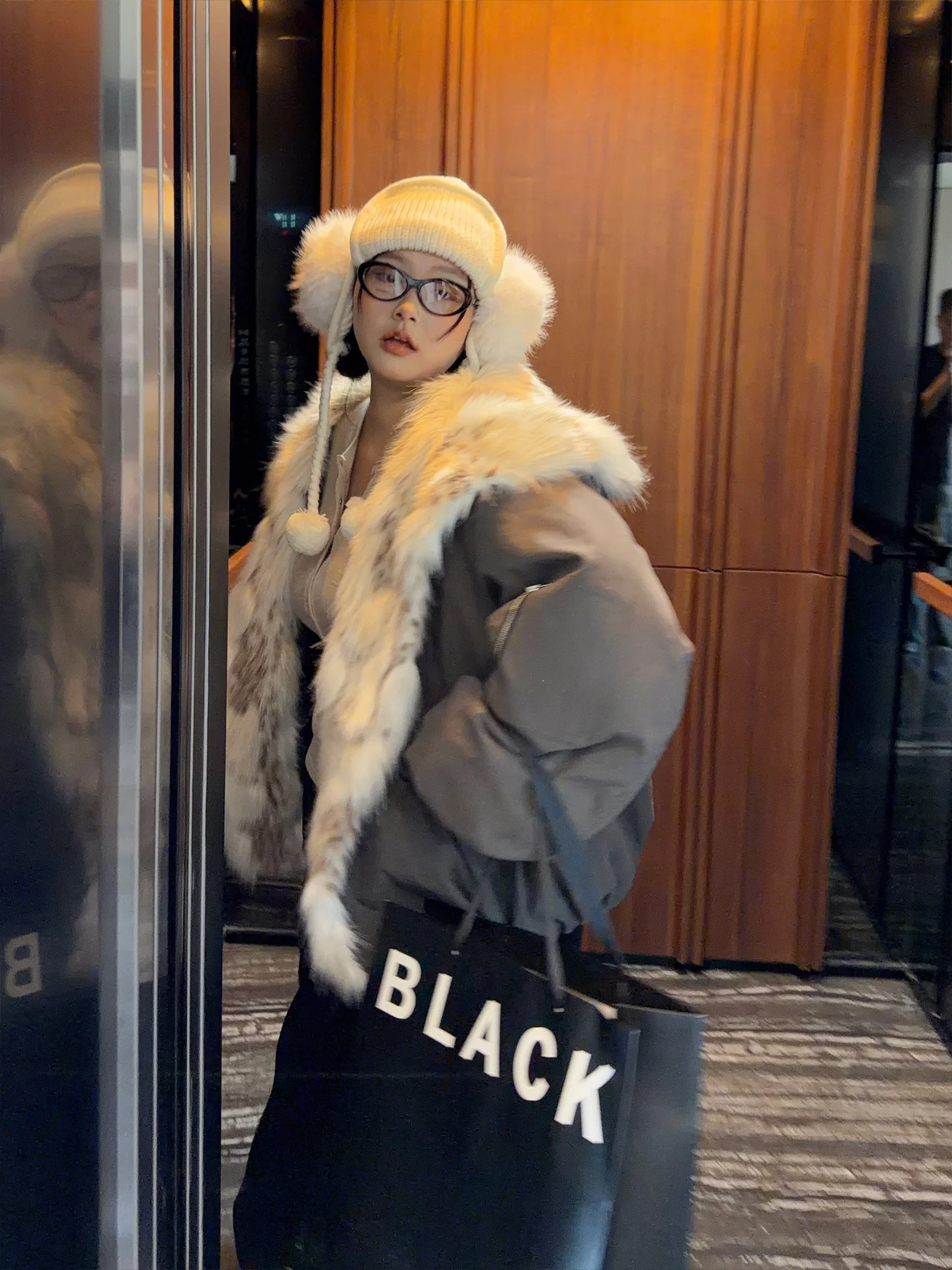 

Tagkita White Du down Workwear Jaet with Hood Faionable Commute Sle Loose Fit Ladies Coat Thi Long Sve Winter