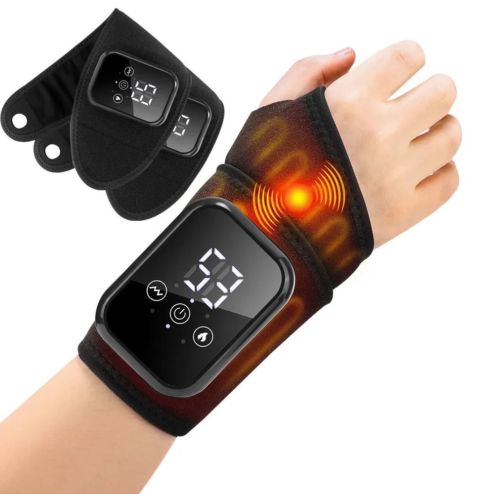 

Electric Heating Wrist Guard 3 Gear Vibration Massage 3 Gear Hot Compress Wrist Brace Wrap Hand Protector Rechargeable Wristband