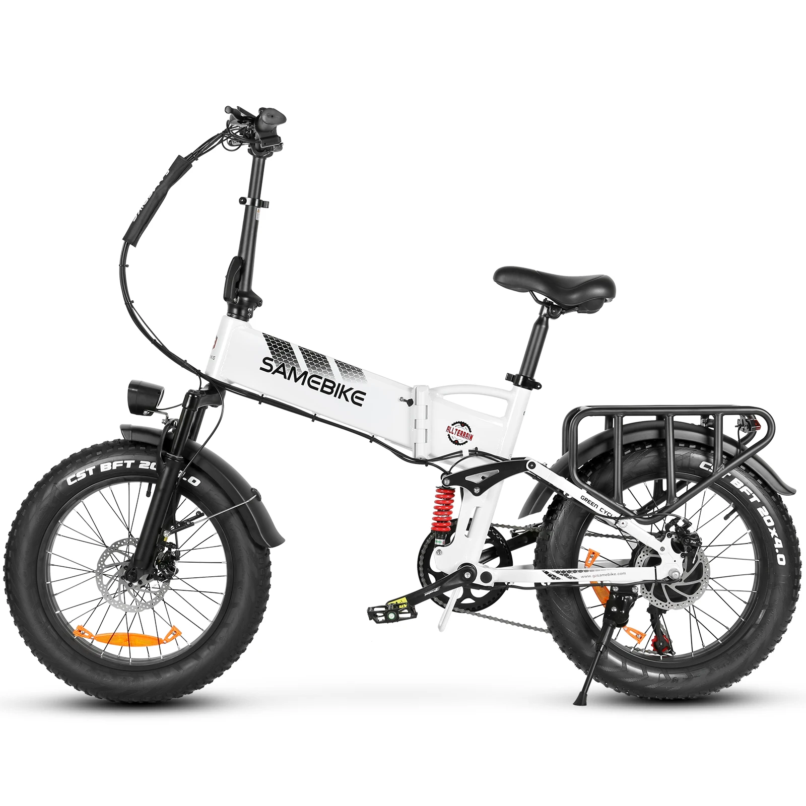 SAMEBIKE RS-A02PRO Electric Bike 20"Fat Tires,48V15Ah Foldable Ebike for Adults,7 Speed and Dual Suspension E-Mountain Bike image 3