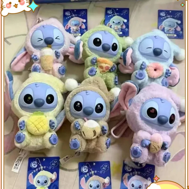 

Hot Disney Stitch Eat Some Thing Before Sleep Series Vinyl Blind Box Bag Pendant Cute Doll Mystery Box Toy Adult Gift Toy