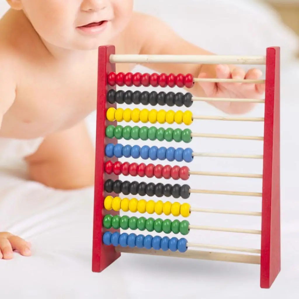 Kids Counting Toy, Abacus Beads Counting Toy Wooden Abacus Educational Counting